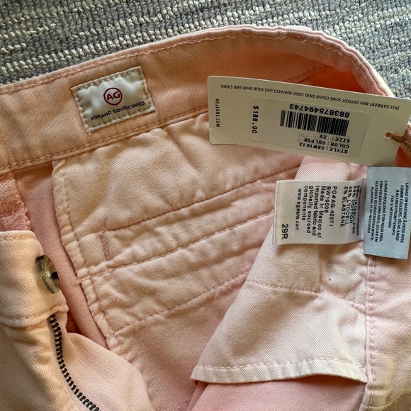 AG caden tailored trousers size 29R peach( SULPSK color) NWT - Picture 4 of 4